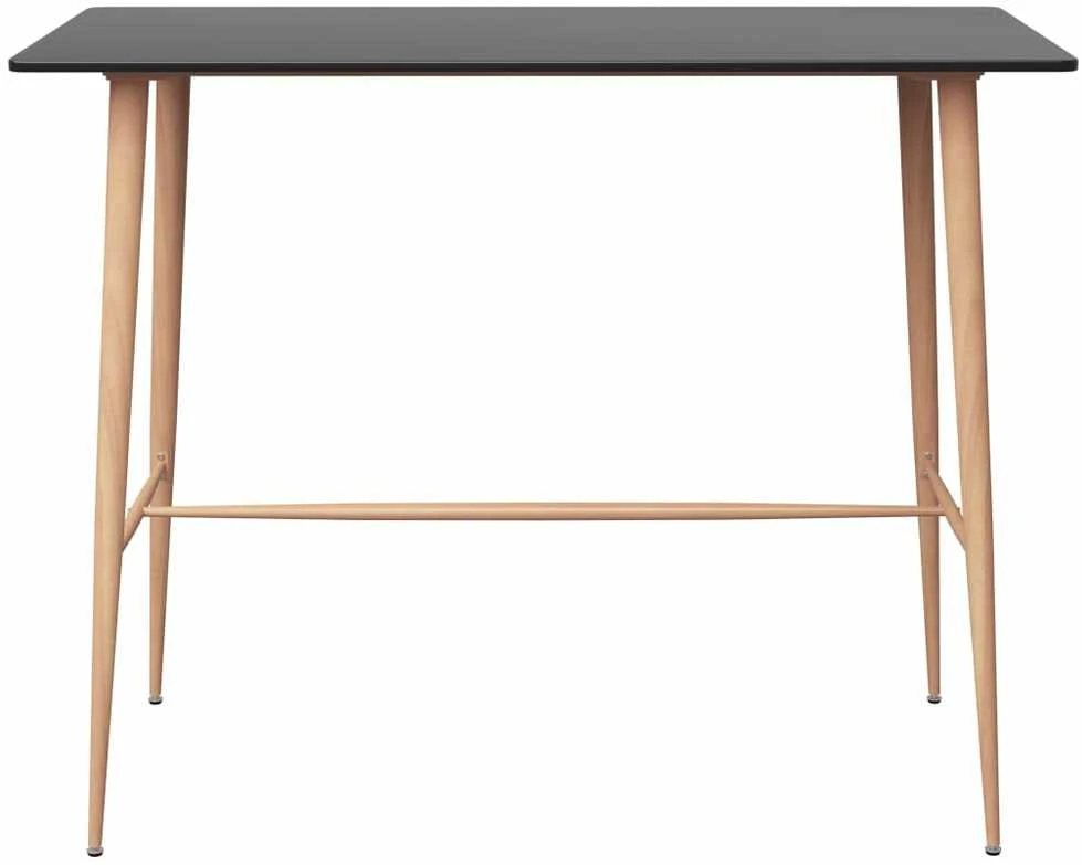 Baro stalas, juodos spalvos, 120x60x105cm