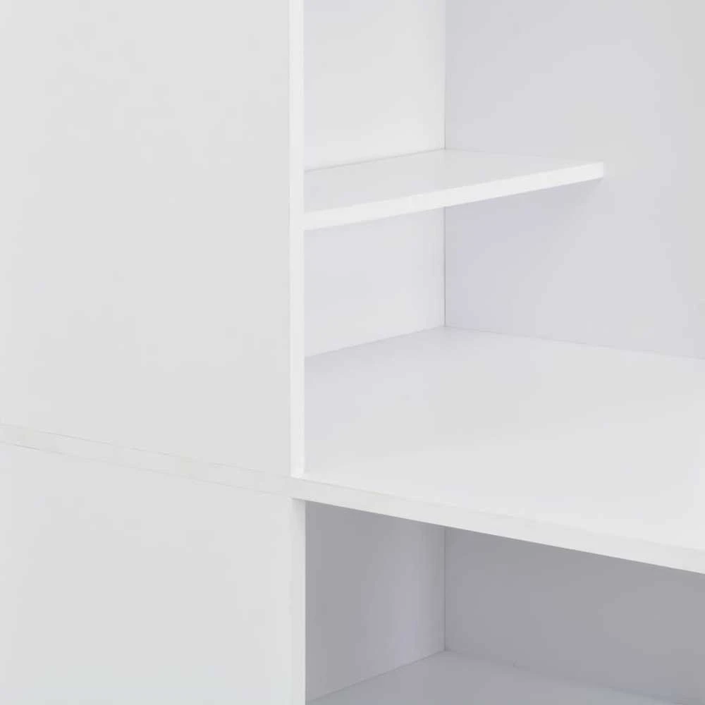 Baro stalas su spintele, baltas, 115x59x200cm