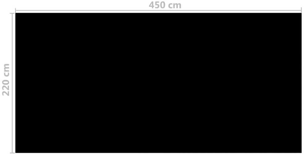 Baseino uždangalas, juodos spalvos, 450x220cm, PE