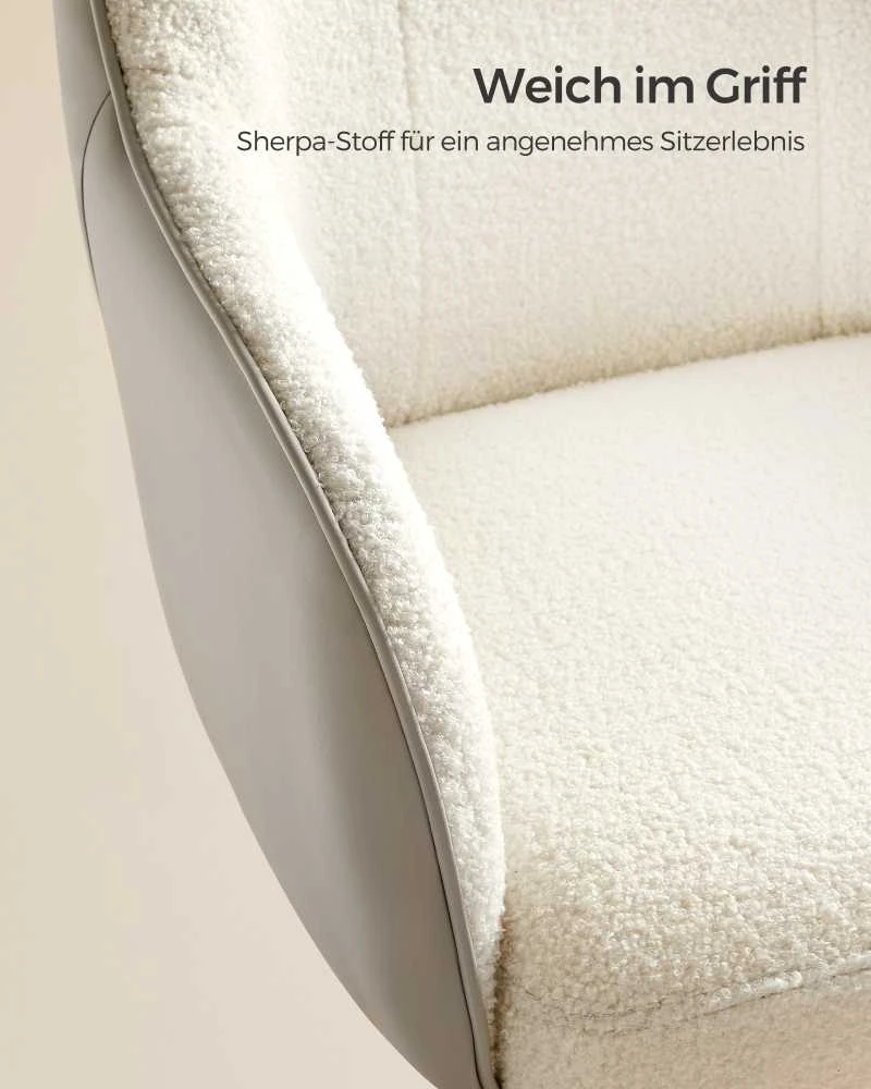 Songmics Biuro kėdė iki 110 kg cappuccino beige