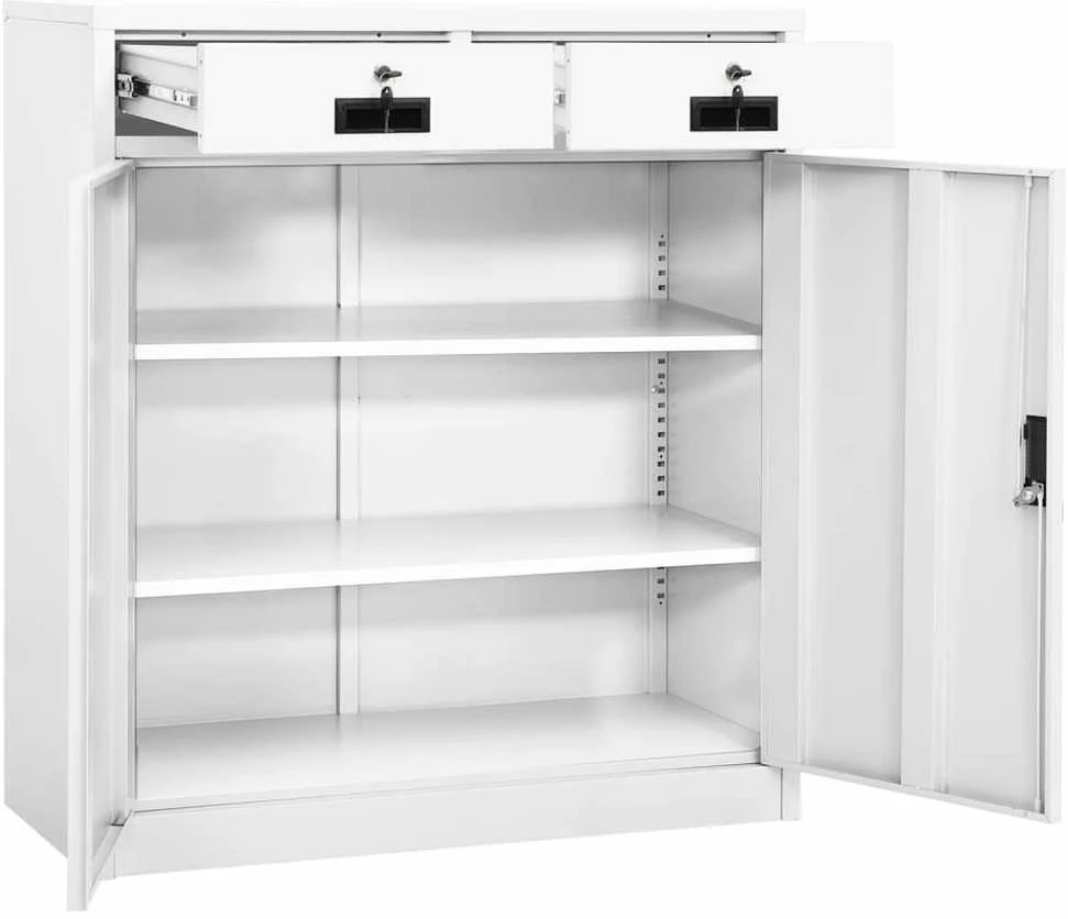 Biuro spintelė, baltos spalvos, 90x40x102cm, plienas