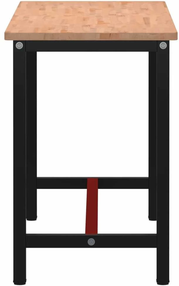 Darbastalis, 150x55x81,5cm, bukmedžio masyvas ir metalas