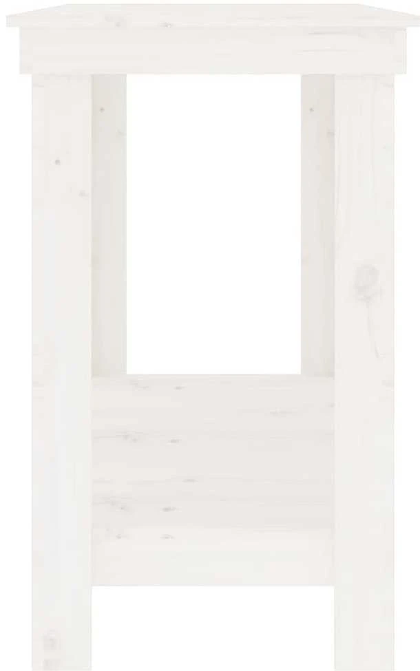 Darbastalis, baltas, 180x50x80cm, pušies medienos masyvas