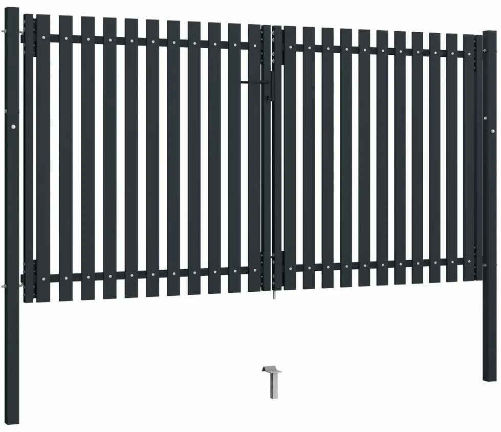 Dvigubi vartai, antracito spalvos, 306x220cm, plienas
