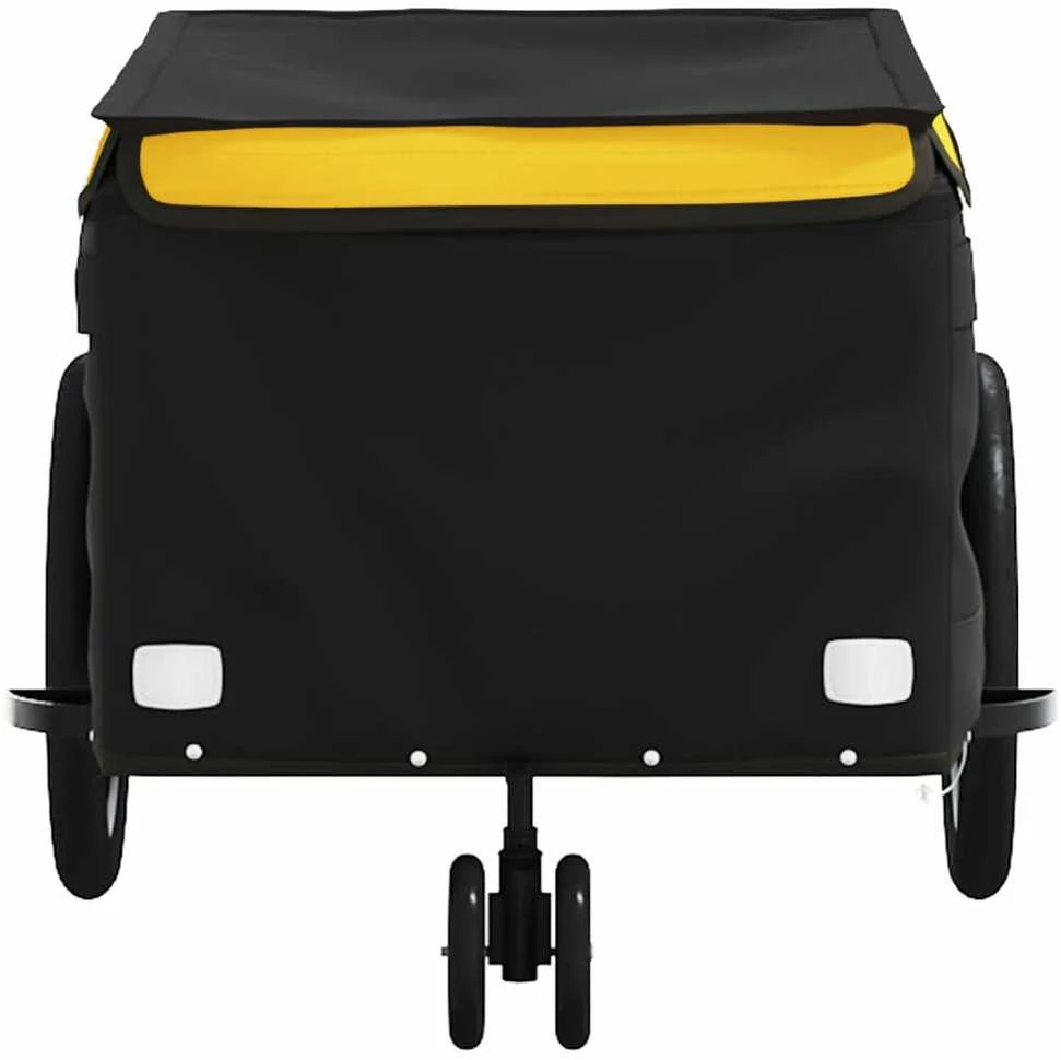 Dviračio priekaba, juodos ir geltonos spalvos, 30kg, geležis