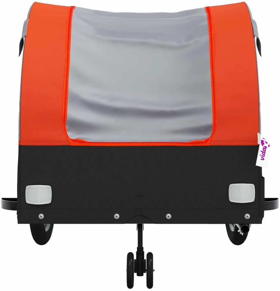 Dviračio priekaba, juodos ir oranžinės spalvos, 45kg, geležis