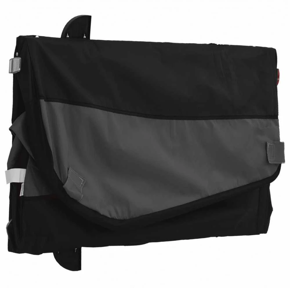 Dviračio priekaba, juodos spalvos, 45kg, geležis