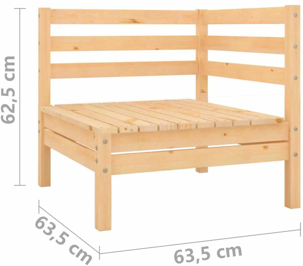 Dvivietė sodo sofa, pušies medienos masyvas