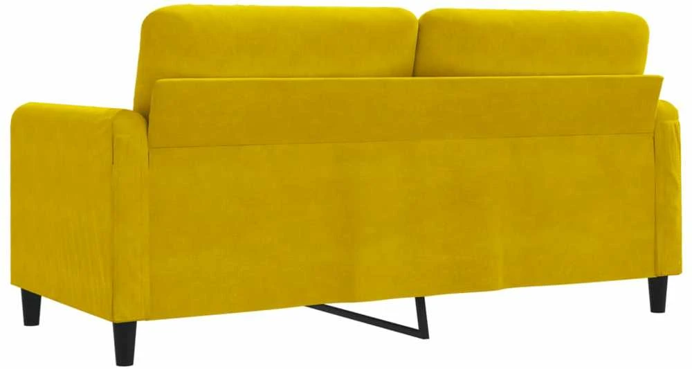 Dvivietė sofa, geltonos spalvos, 140cm, aksomas