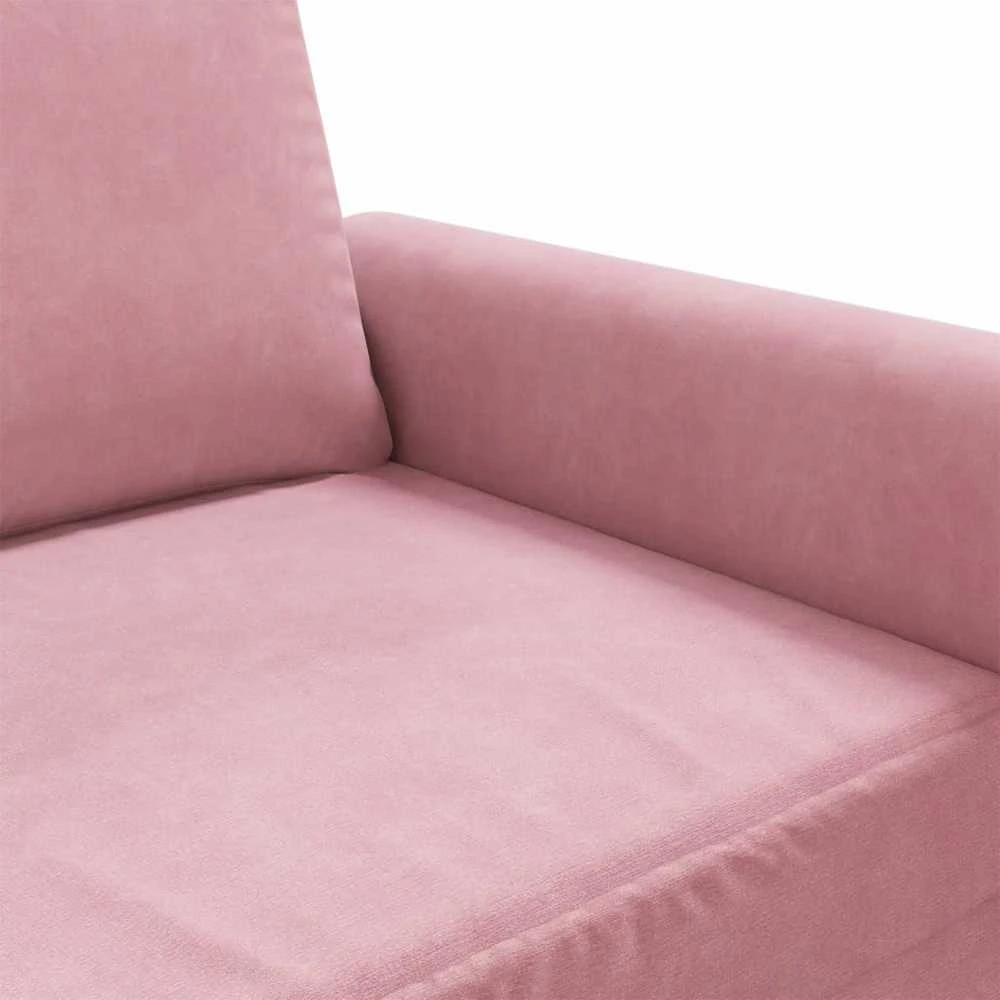 Dvivietė sofa, rožinės spalvos, 120cm, aksomas