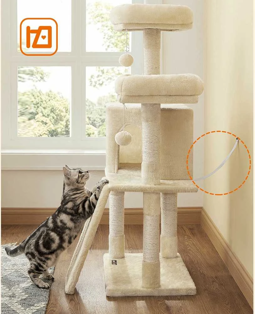 Songmics Feandrea Draskyklė 115 cm su draskymo lenta