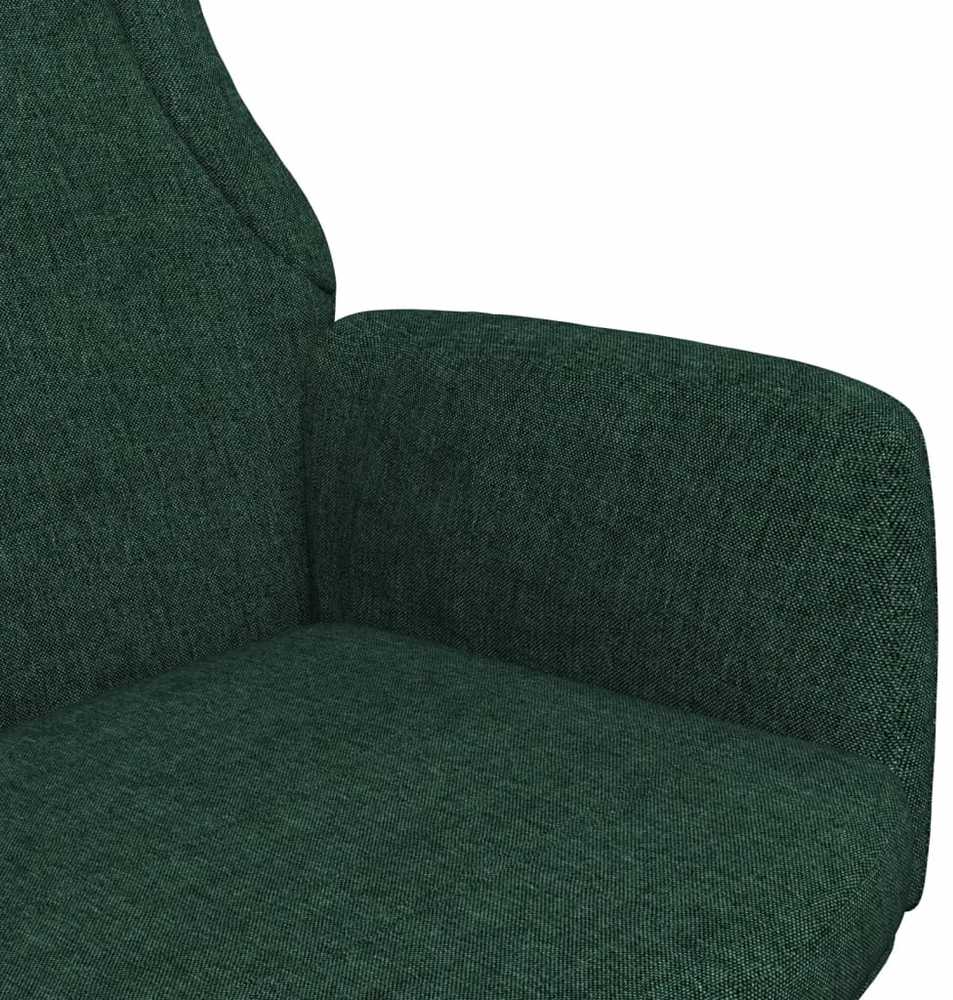 Fotelis Poilsio kėdė, tamsiai žaliai spalvos, audinys