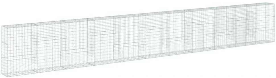 Gabiono krepšys su dangčiu, 1100x50x150cm, galvanizuota geležis