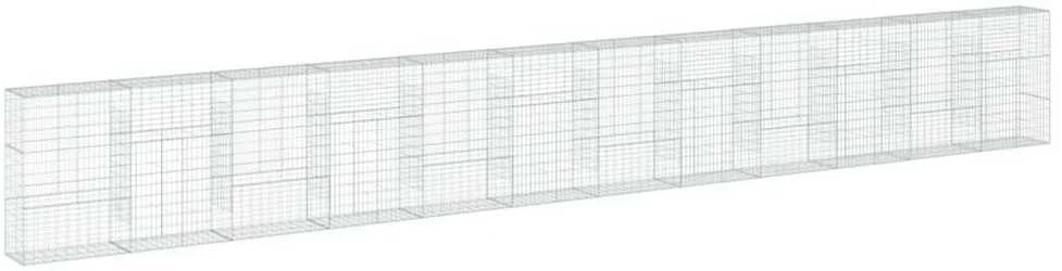 Gabiono krepšys su dangčiu, 1200x50x150cm, galvanizuota geležis