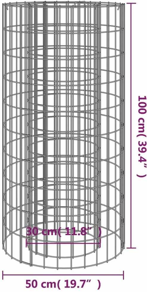 Gabiono laužavietė, 50cm skersmens, galvanizuota geležis