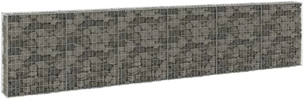 Gabiono siena su dangčiais, 300x30x100cm, galvanizuotas plienas