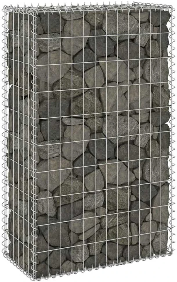 Gabiono siena su dangčiais, 60x30x100cm, galvanizuotas plienas