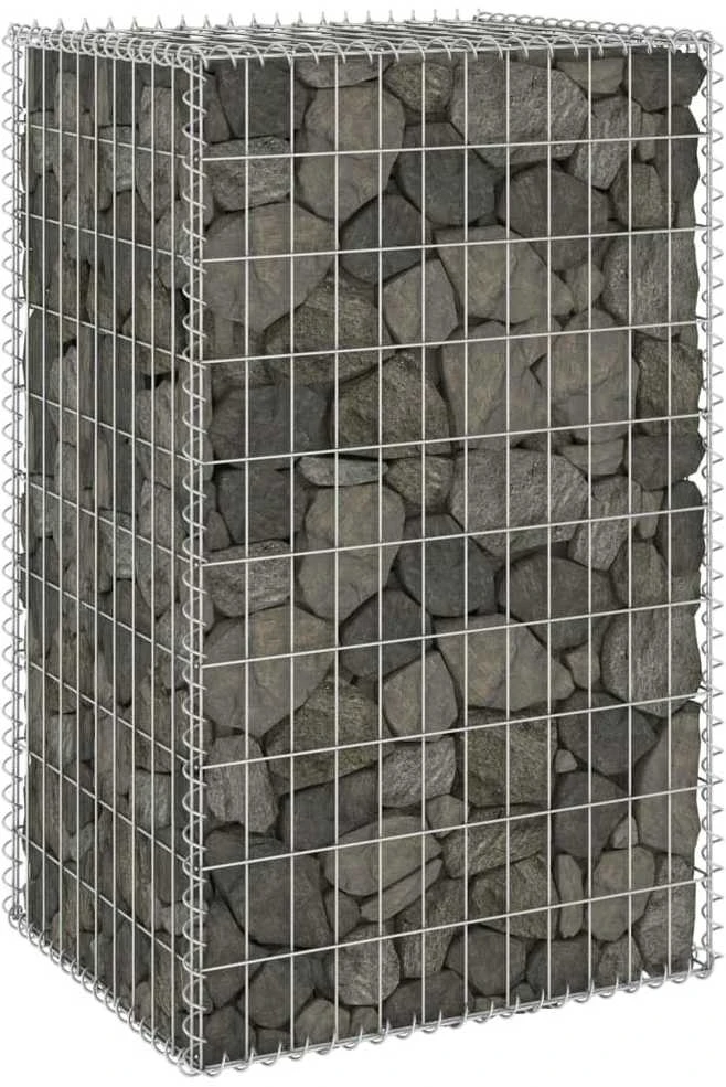 Gabiono siena su dangčiais, 60x50x100cm, galvanizuotas plienas
