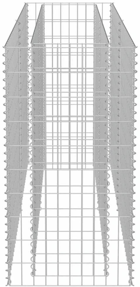 Gabiono vazonas, galvanizuotas plienas, 180x50x100cm, aukštas