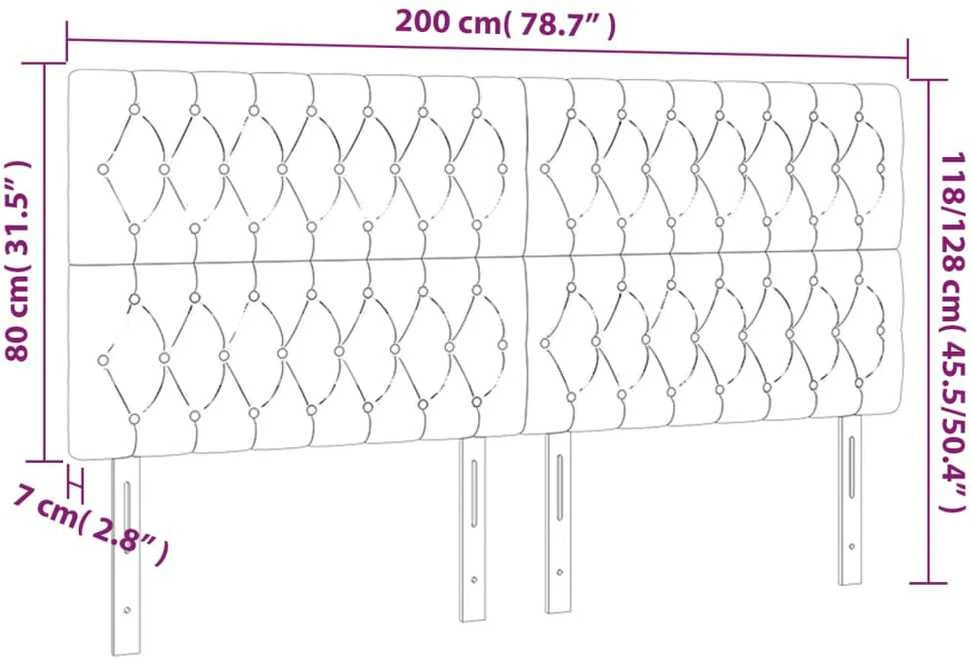 Galvūgaliai, 4vnt., tamsiai mėlyni, 100x7x78/88cm, aksomas