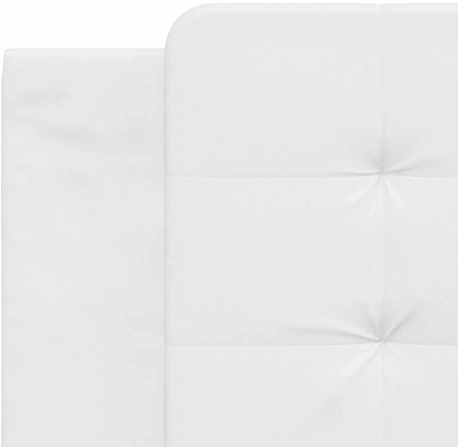 Galvūgalio pagalvėlė, baltos spalvos, 180cm, dirbtinė oda