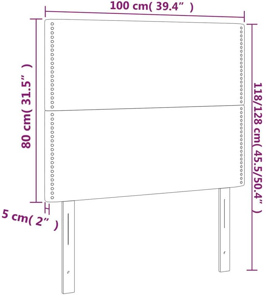 Galvūgalis, 2vnt., juodos spalvos, 100x5x78/88 cm, dirbtinė oda