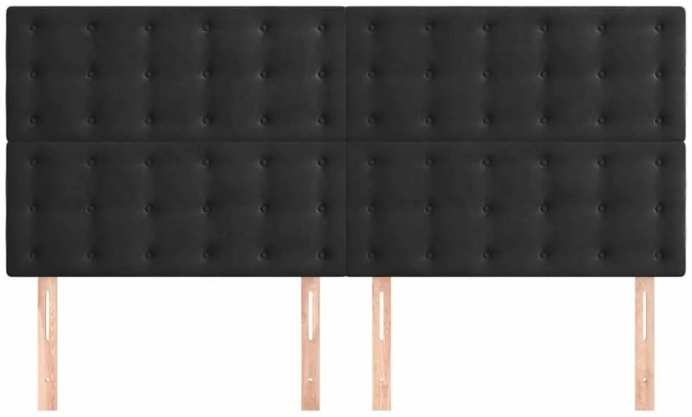 Galvūgalis, 4vnt., juodos spalvos, 100x5x78/88cm, aksomas