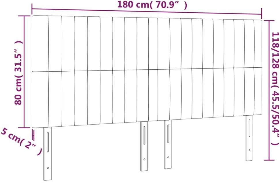 Galvūgalis, 4vnt. juodos spalvos, 90x5x78/88cm, audinys