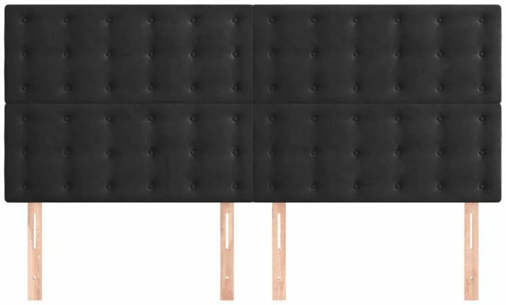 Galvūgalis, 4vnt. juodos spalvos, 90x5x78/88cm, aksomas