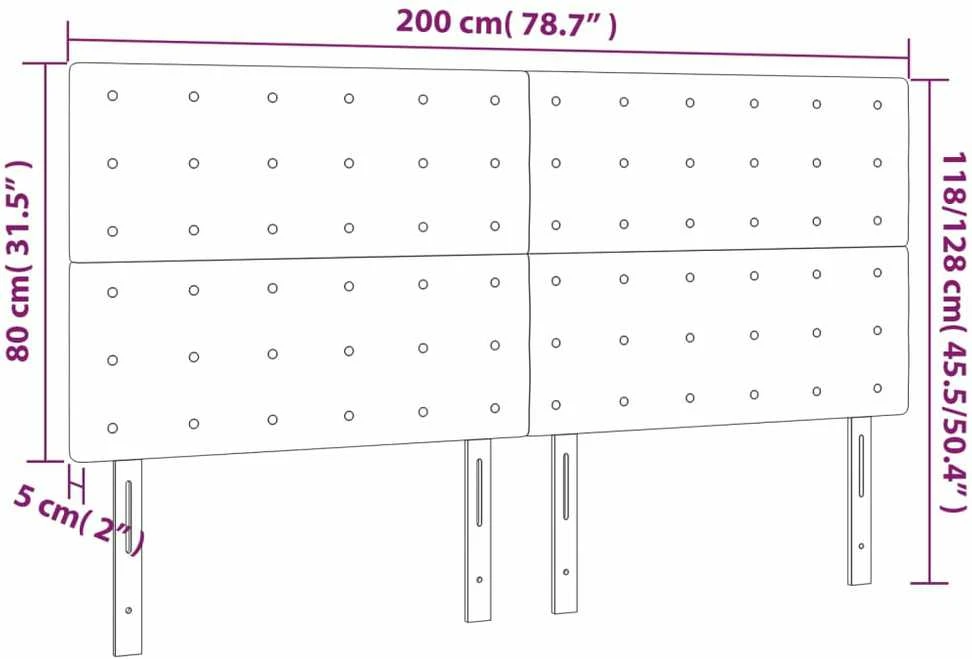 Galvūgalis, 4vnt., pilkos spalvos, 100x5x78/88 cm, dirbtinė oda