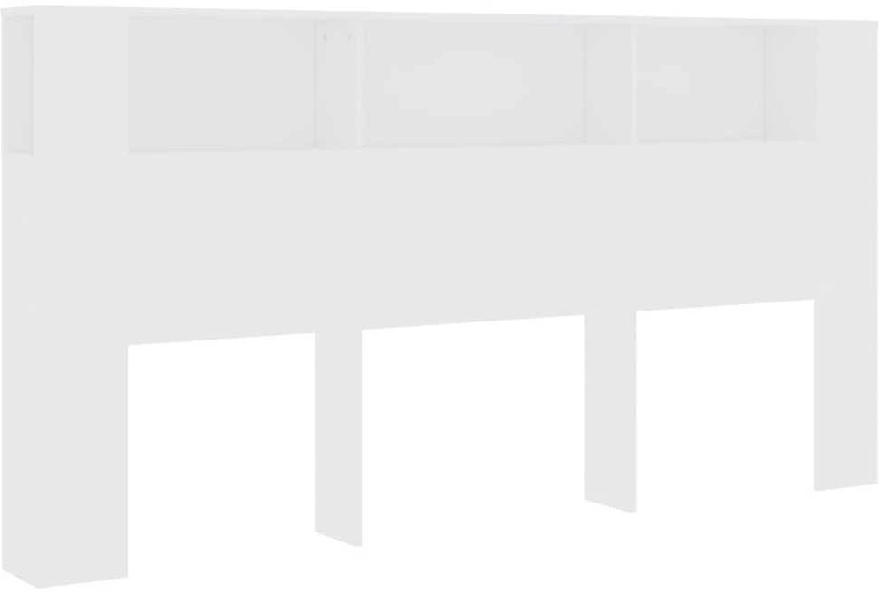 Galvūgalis-spintelė, baltos spalvos, 200x18,5x104,5cm