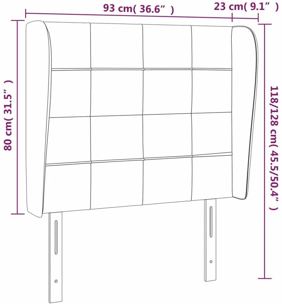 Galvūgalis su auselėmis, rudas, 93x23x118/128cm, audinys