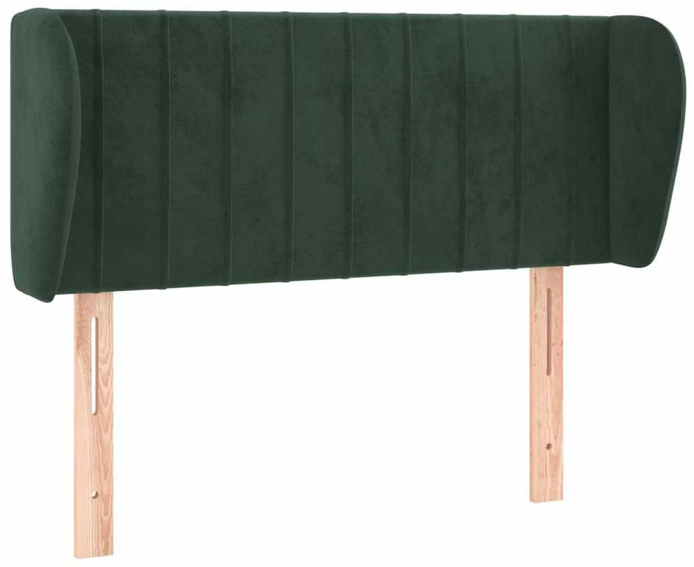 Galvūgalis su auselėmis, tamsiai žalia,103x23x78/88cm, aksomas
