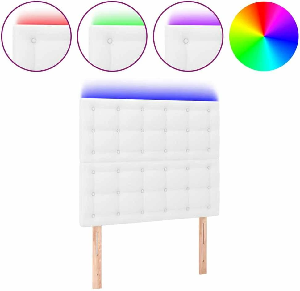Galvūgalis su LED, baltos spalvos, 100x5x118/128 cm