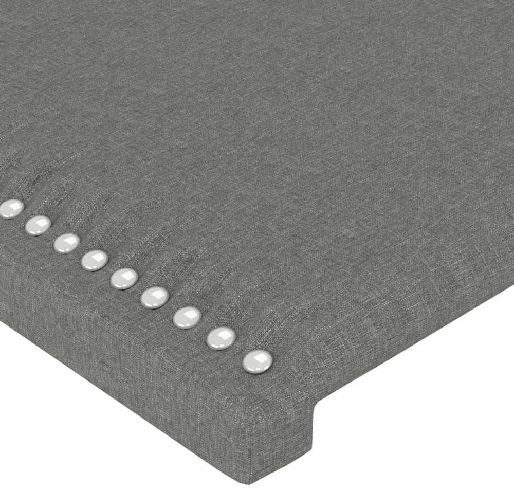 Galvūgalis su LED, tamsiai pilkas, 100x5x118/128cm, audinys