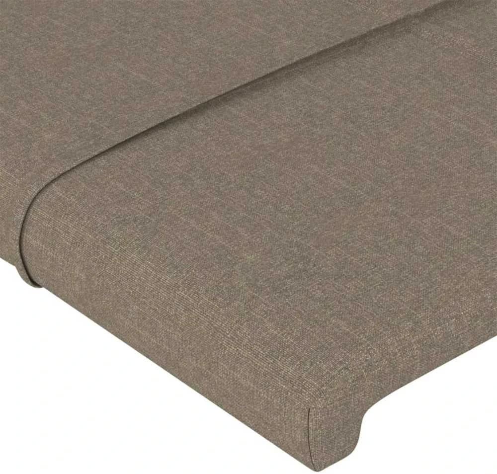 Galvūgalis su LED, taupe spalvos, 144x5x78/88cm, audinys