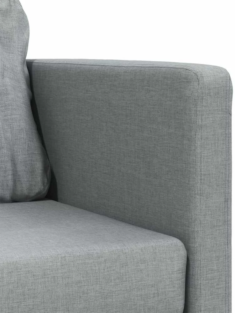 Grindų sofa-lova, 2-1, šviesiai pilka, 112x174x55cm, audinys