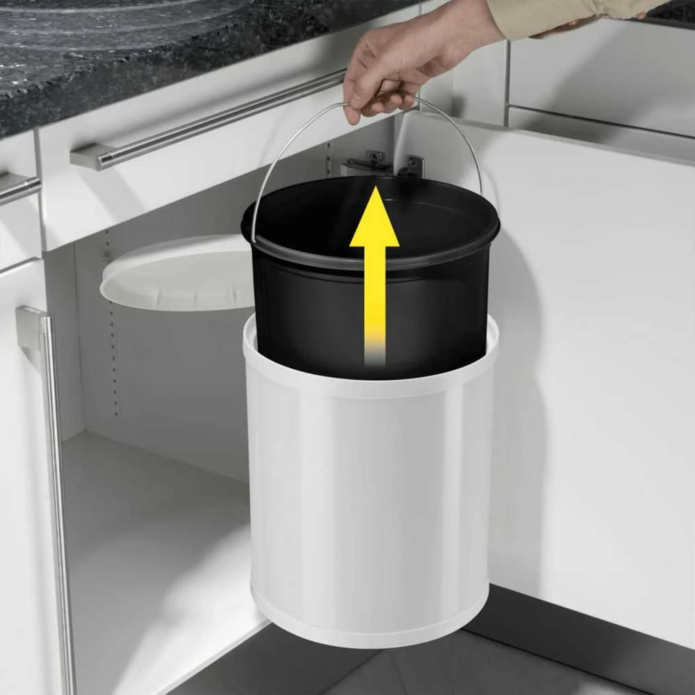 Hailo Spintelės šiukšliadėžė Compact Box, balta, 15l, M dydžio