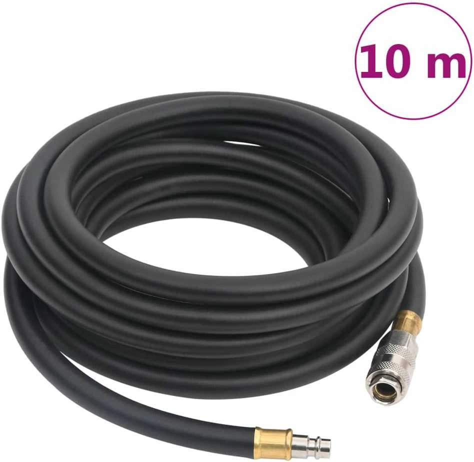Hibridinė oro žarna, juodos spalvos, 0,6", 10m, guma ir PVC
