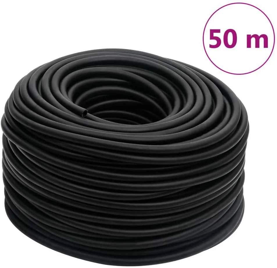 Hibridinė oro žarna, juodos spalvos, 0,6", 50m, guma ir PVC