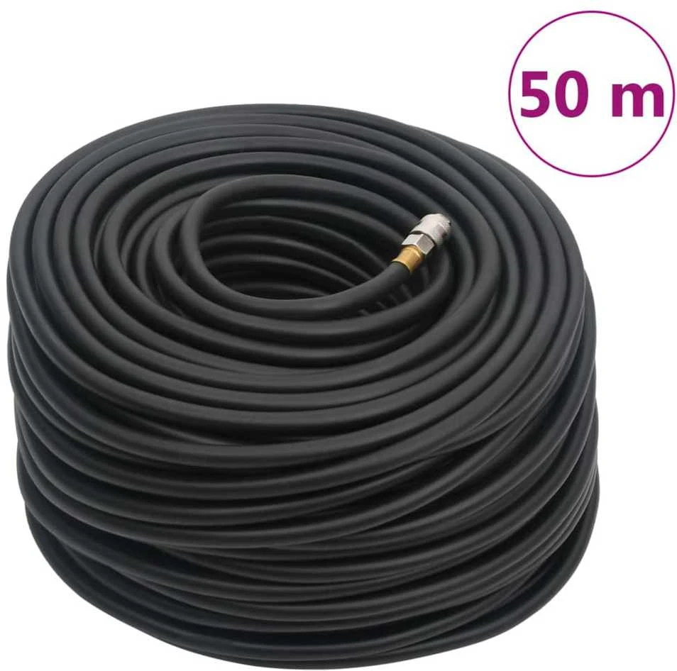 Hibridinė oro žarna, juodos spalvos, 0,6", 50m, guma ir PVC