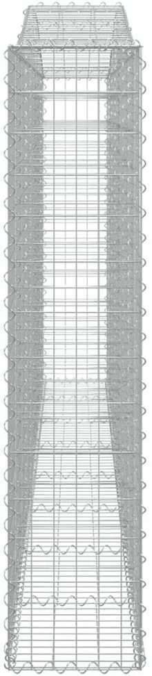Išlenkti gabiono krepšiai, 10vnt., 400x30x140/160cm, geležis