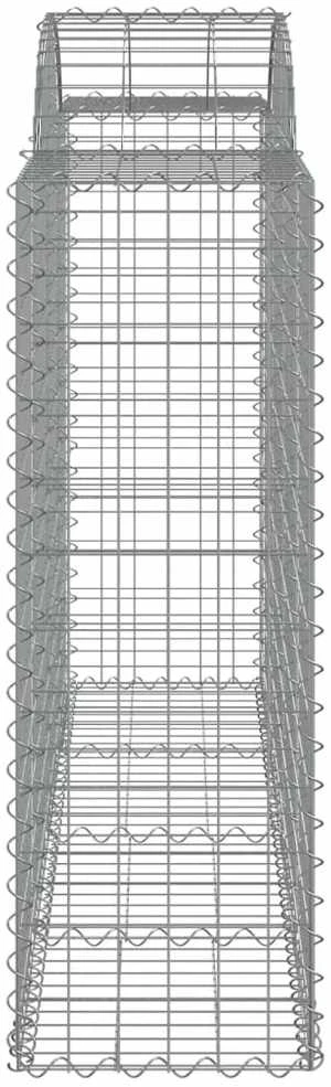 Išlenkti gabiono krepšiai, 11vnt., 200x50x120/140cm, geležis