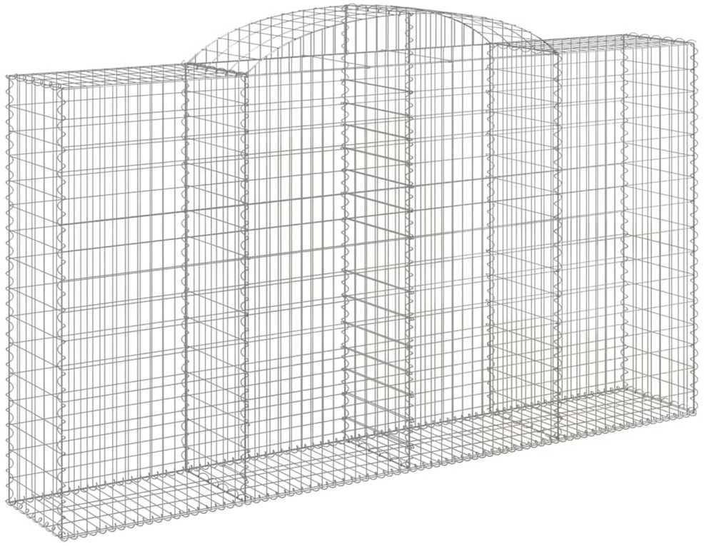 Išlenkti gabiono krepšiai, 11vnt., 300x50x160/180cm, geležis