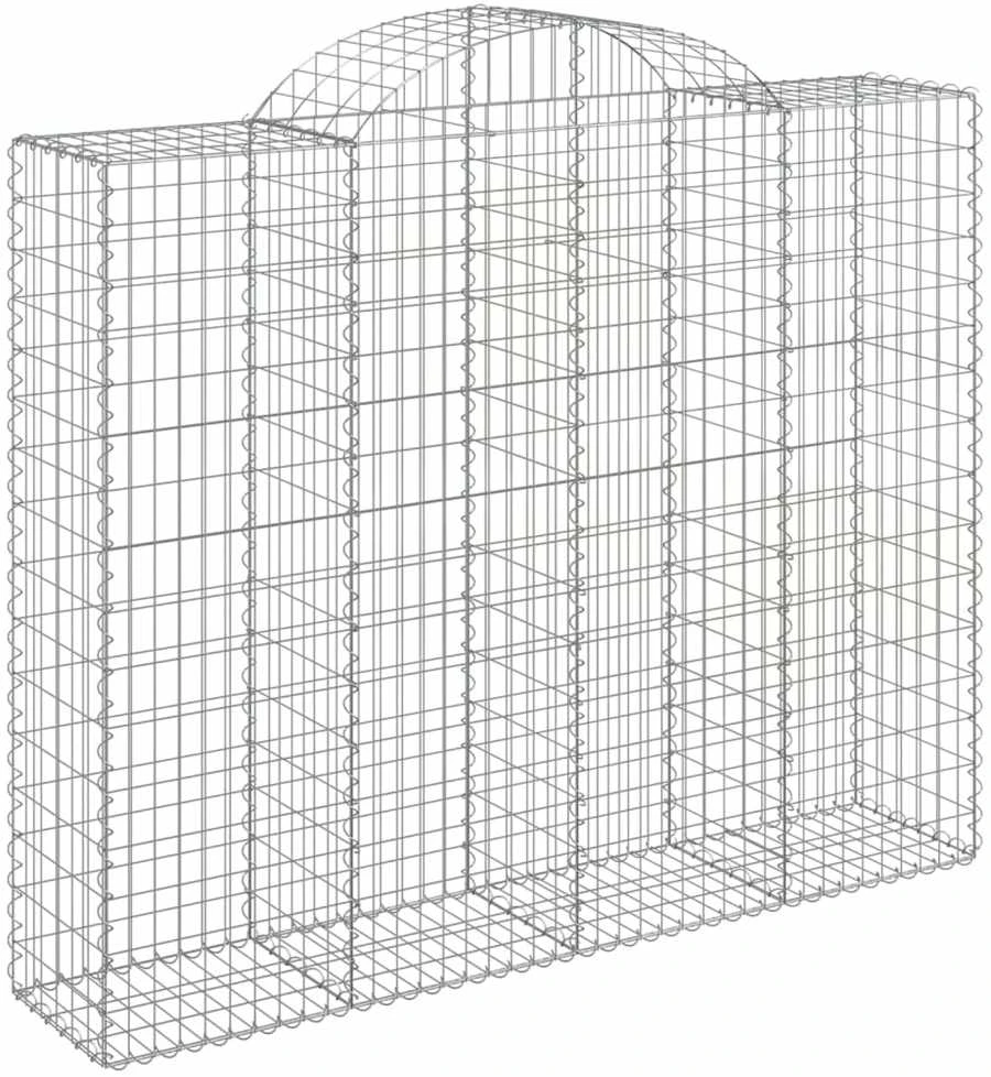 Išlenkti gabiono krepšiai, 13vnt., 200x50x160/180cm, geležis