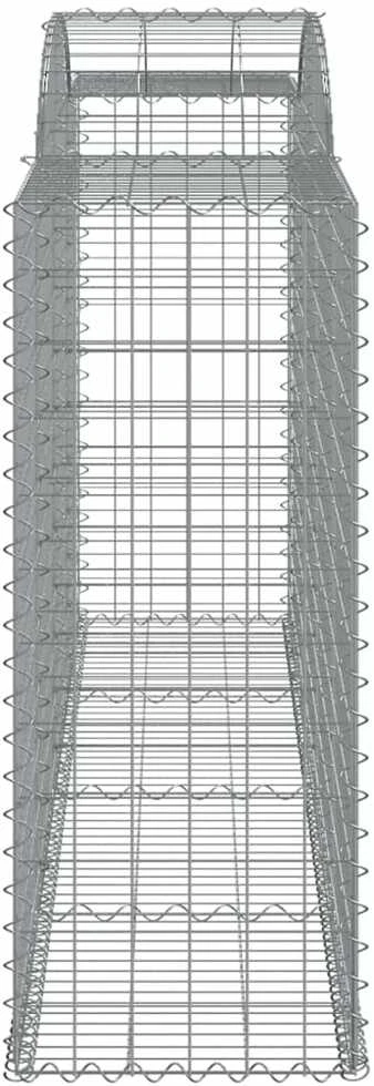 Išlenkti gabiono krepšiai, 13vnt., 300x50x120/140cm, geležis