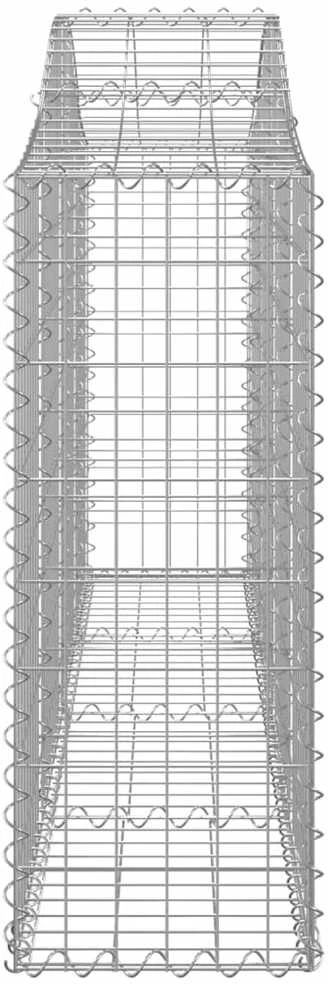 Išlenkti gabiono krepšiai, 18vnt., 200x30x80/100cm, geležis