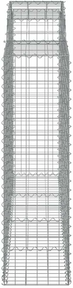 Išlenkti gabiono krepšiai, 3vnt., 200x50x140/160cm, geležis