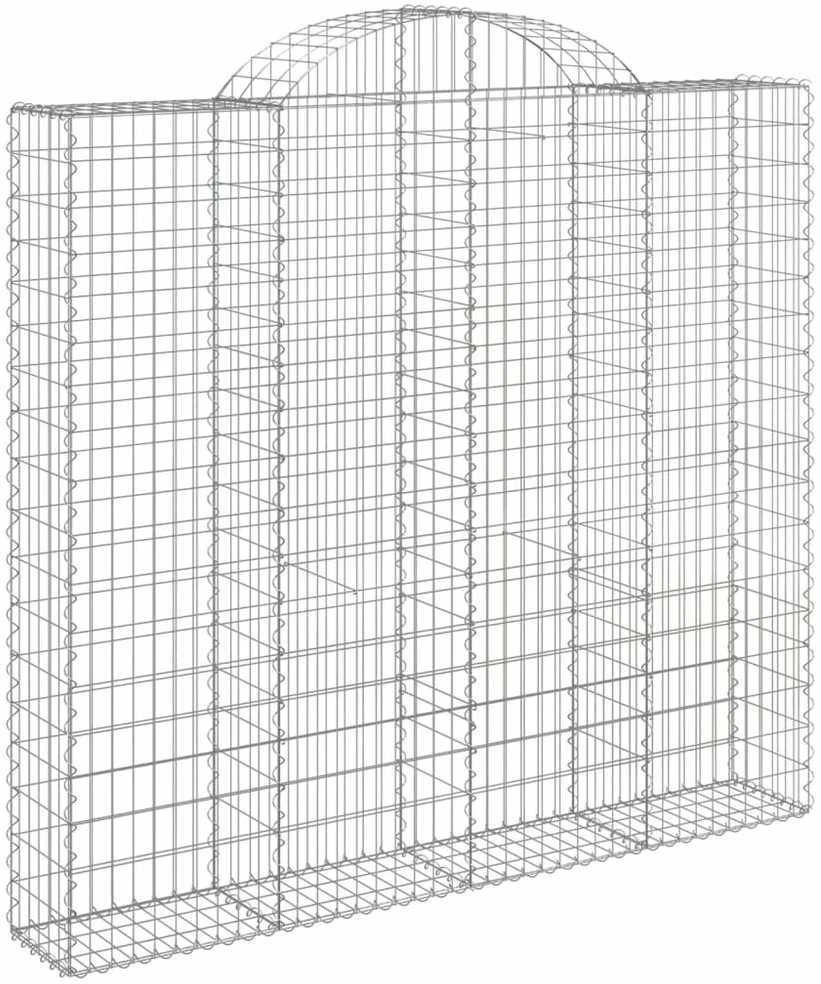 Išlenkti gabiono krepšiai, 4vnt., 200x30x180/200cm, geležis