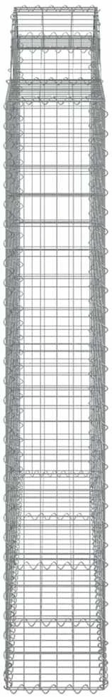Išlenkti gabiono krepšiai, 4vnt., 200x50x180/200cm, geležis